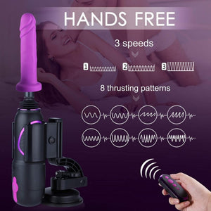 Hismith Pro Traveler 3.0 Portable Sex Machine App-Controlled and Remote Controller KlicLok System 7.1 Inch Insertable Silicone Dildo with Super Powerful Suction Mount for Male and Female  love is love buy sex toys in singapore u4ria loveislove