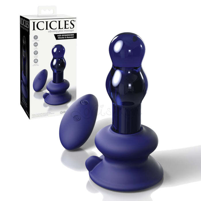 Icicles No. 83 Remote Control Vibrating Glass Massager