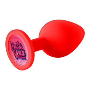 Icon 9’s Booty Calls Fuck Yeah Silicone Butt Plug Red (The Plug With A Message ) buy in Singapore LoveisLove U4ria