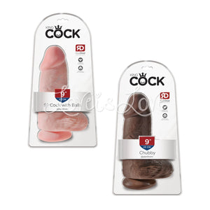 King Cock Chubby 9 Inch Cock with Balls in Flesh or Brown Buy in Singapore LoveisLove U4Ria