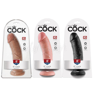 King Cock 8 Inch Cock Tan Or Flesh or Black