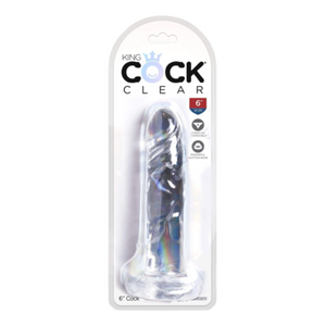 King Cock Clear 6 Inch Cock With or Without Balls
