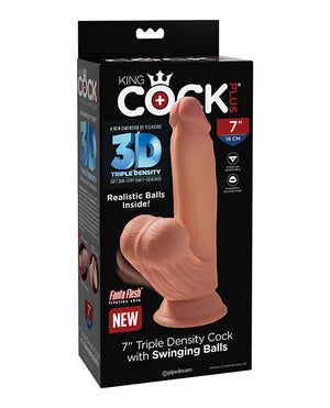 King Cock Plus Triple Density Cock With Swinging Balls 7 Inch