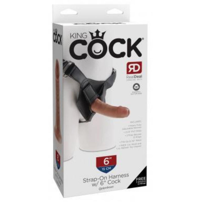 King Cock Strap-on Harness with Cock (In New RealDeal Lifelike Skin)