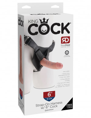 King Cock Strap-on Harness with Cock (In New RealDeal Lifelike Skin)