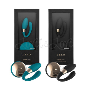 Lelo Tiani Duo Dual-Action Couple's Massager Ocean Blue or Black Buy in Singapore LoveisLove U4Ria