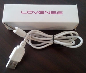 Lovense USB Cable Universal Jackpin Plug In Charger White (Lush/Lush 2/Hush/Edge/Osci)