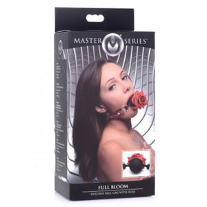 Master Series Full Bloom Silicone Ball Gag With Rose love is love buy sex toys in singapore u4ria loveislove