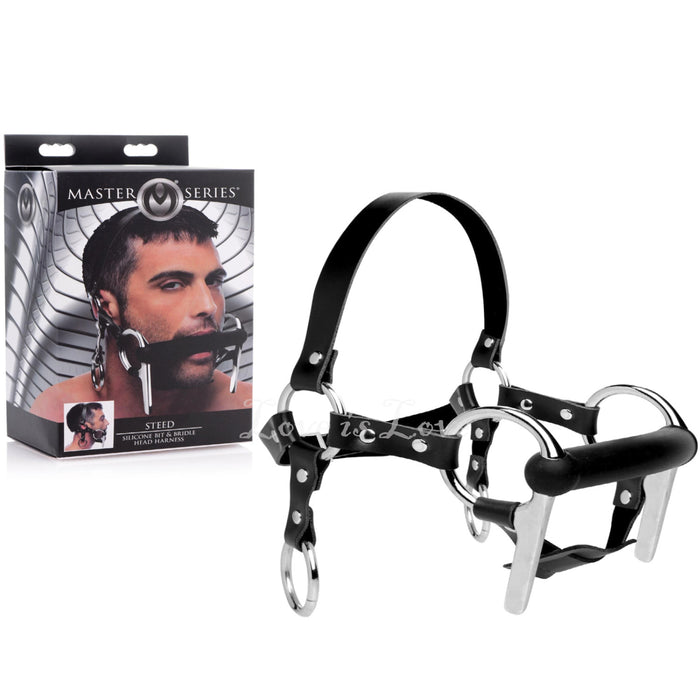 Master Series Steed Silicone Bit and Bridle Head Harness