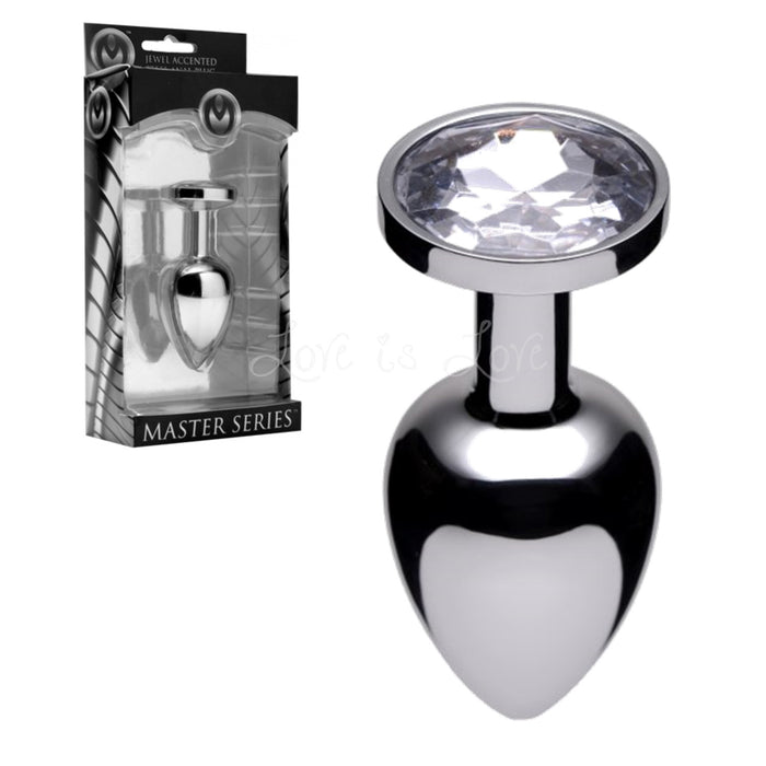 Master Series Lucent Anal Jewelry Butt Plug Diamond Weighted 145grams (Good Reviews)
