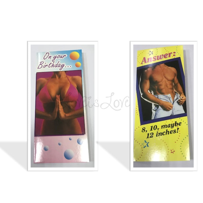 Naughty Birthday Card For Boyfriend, Girlfriend, Husband, Fiancé, Wife, or Significant