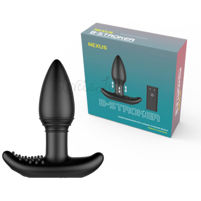 Nexus B-Stroker Remote Control Unisex Massager with Unique Rimming Beads