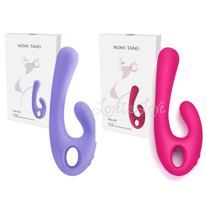 Nomi Tang Flex Bi Bendable Dual Stimulation Vibrator Lavender or Pink