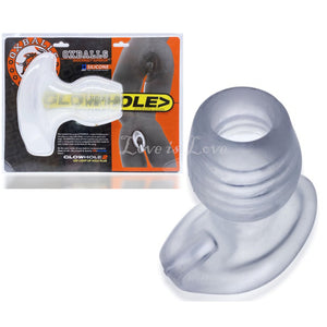Oxballs Glowhole-2 Buttplug with LED Insert Large Clear Frost Buy in Singapore LoveisLove U4Ria 