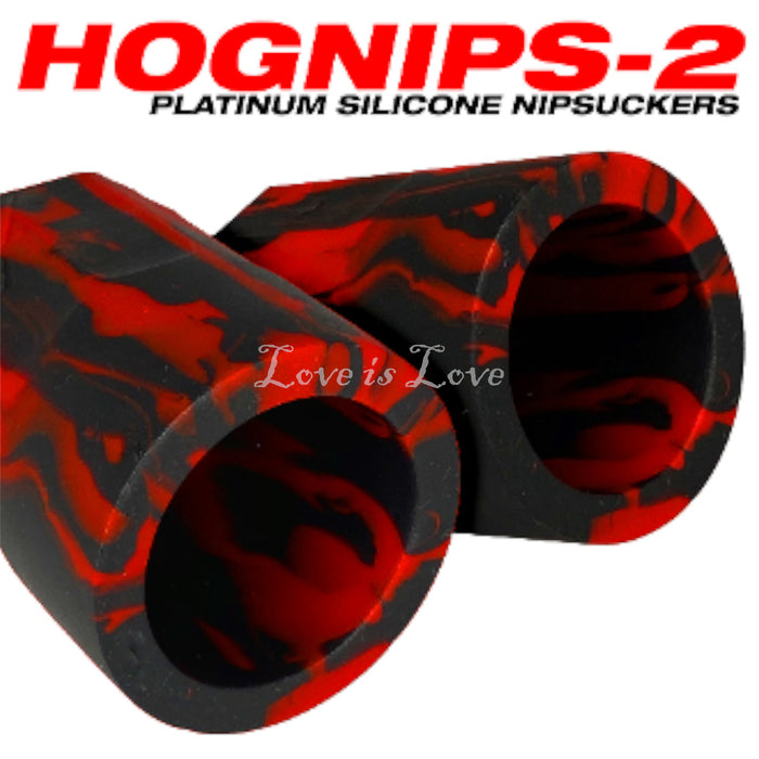 Oxballs Hognips-2 Huge Silicone Nipple Suckers OX-1916 Black/Red