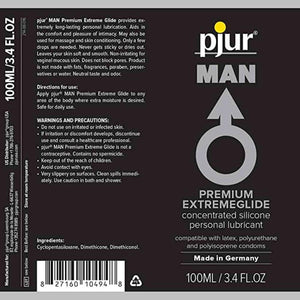 Pjur Man Silicone Based Personal Lubricant Premium Extreme Glide 30 ML 1 FL OZ or 100 ML 3.4 FL OZ or 250 ML 8.4 FL OZ love is love buy sex toys in singapore u4ria loveislove