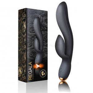 Rocks-Off 10 Speed Regala Rechargeable Silicone Rabbit Vibrator Black Buy in Singapore LoveisLove U4Ria