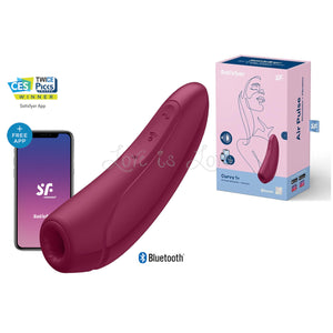 Satisfyer Curvy 1+ App-Controlled Air Pulse Stimulator Red buy in Singapore LoveisLove U4ria