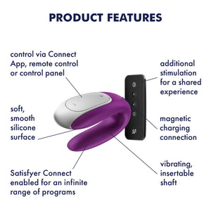 Satisfyer Double Fun with Remote Control and App-controlled Buy in Singapore LoveisLove U4Ria 