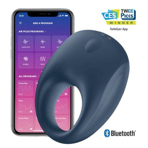 Satisfyer Strong One Ring App-Controlled Cock Ring Dark Blue Buy in Singapore LoveisLove U4Ria 