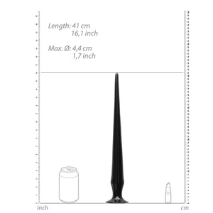 Shots Ouch Ass Spike Dildo 16.5 inches Black love is love buy sex toys in singapore u4ria loveislove