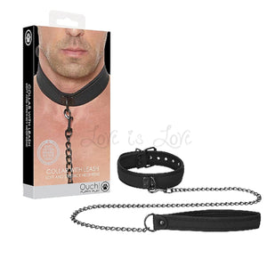 Shots Ouch! Puppy Play Collar With Leash Neoprene Black Buy in Singapore LoveisLove U4Ria