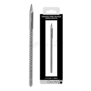 Shots Ouch! Urethral Sounding Ribbed Stainless Steel Dilator 7.7mm Buy in Singapore LoveisLove U4Ria