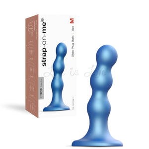 Strap-On-Me Hybrid Collection Silicone Dildo Plug Balls Blue Size M Buy in Singapore LoveisLove U4Ria