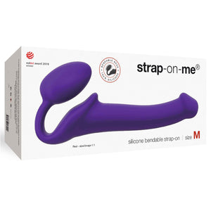 Strap-On-Me Semi Realistic Bendable Strap-On Silicone Dildo Purple Size S or M or L buy in Singapore LoveisLove U4ria