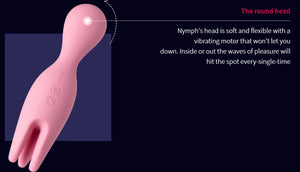 Svakom Nymph Soft Moving Finger Vibrator Pale Pink (Authorized Dealer)