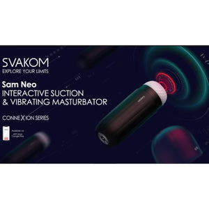 Svakom Sam Neo Interactive Suction & Vibration Masturbator with APP buy in Singapore LoveisLove U4ria