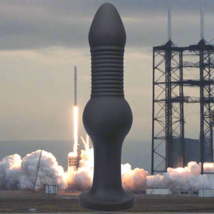 Tantus Fido Ribbed Knotted Anal Plug Onyx Black 9 Inches love is love buy sex toys singapore u4ria