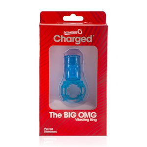 The Screaming O The Big OMG Rechargeable Vibrating Cock Ring in Blue Buy in Singapore LoveisLove U4Ria