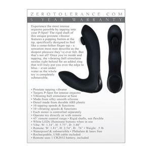 Zero Tolerance Tap It Prostate Vibrator Love Is Love Buy In Singapore Sex Toys u4ria