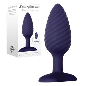 Zero Tolerance Wicked Twister With Remote Control Rechargeable Anal Plug Purple Buy in Singapore LoveisLove U4Ria