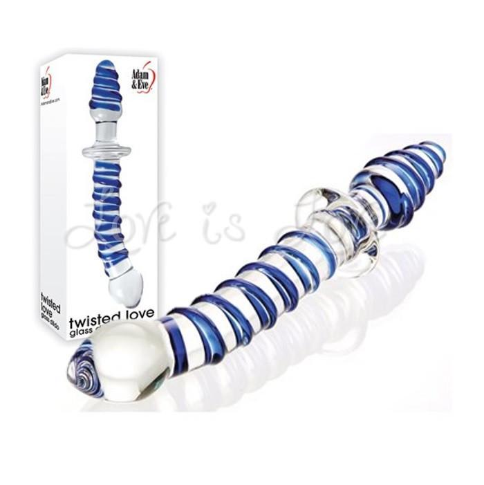 Adam & Eve Twisted Love Glass Dildo Love is Love Adam & Eve Twisted Love Glass Dildo Love is Love