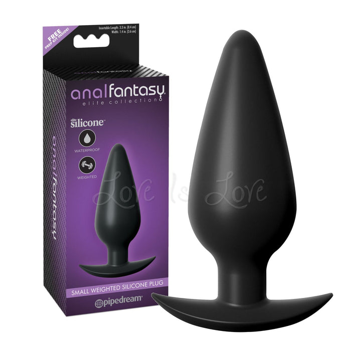 Anal Fantasy Elite Collection Weighted Silicone Plug Small (With 125g Internal weighted Ball)