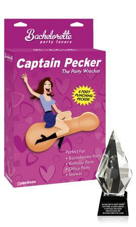 Bachelorette Party Favors Captain Pecker The Inflatable Party Wrecker - 6 Foot Punching Pecker Gifts & Games - Gifts & Novelties Pipedream Products