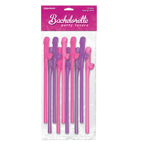 Bachelorette Party Favors Dicky Sipping Pecker Straws Gifts & Games - Gifts & Novelties Pipedream Products 