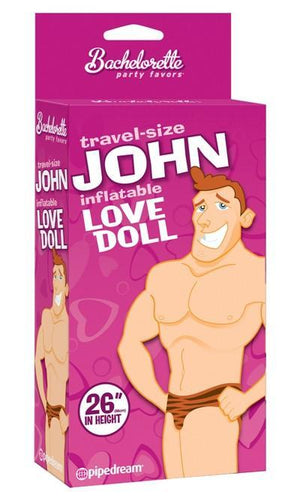 Bachelorette Party Favors Travel Size John Blow Up Doll 26 Inch In Height (New Packaging) Gifts & Games - Bachelorette Pipedream Products