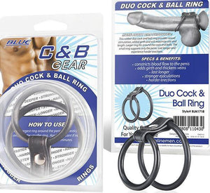 Blueline Cock and Ball Gear Duo Cock And Ball Ring Bondage - Cock & Ball Gear Electric Eel Inc 