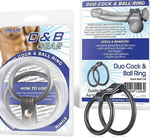 Blueline Cock and Ball Gear Duo Cock And Ball Ring Bondage - Cock & Ball Gear Electric Eel Inc
