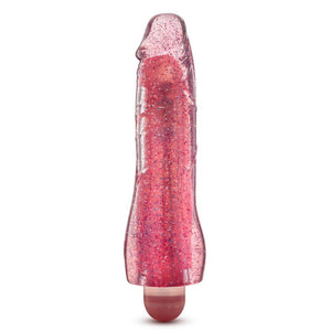 Blush Novelties Glow Dicks Molly Glitter Vibrator Pink Vibrators - Jelly Vibrators Blush Novelties 