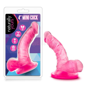 Blush Novelties Naturally Yours 4 Inches Mini Cock With Balls Pink (Newly Replenished on Nov 18) Dildos - Suction Cup Dildos Blush Novelties