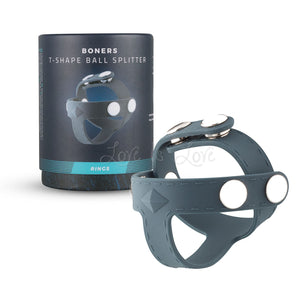 Boners T-Shape Ball Splitter Cock Rings - Ball Dividers/Stretchers Boners