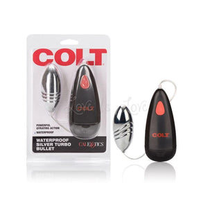 CalExotics Colt Turbo Bullet Waterproof Silver Vibrators - Bullet & Egg Colt by CalExotics