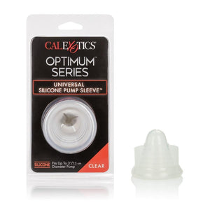 CalExotics Optimum Series Universal Silicone Pump Sleeve Clear or Smoke (Fits Up To 3 Inch Diameter Pump)(New Packaging) For Him - Penis Pumps & Enlargers CalExotics Clear 