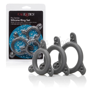 CalExotics Pro Series Silicone Ring Set For Him - Cock Ring Sets CalExotics