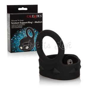 CalExotics Tri-Snap Scrotum Support Ring Medium For Him - Cock & Ball Gear CalExotics