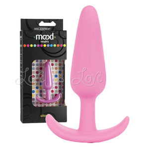 Doc Johnson Mood Naughty 1 Silicone Butt Plug Pink Small or Medium or Large Anal - Beginners Anal Toys Doc Johnson